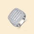 Luxury Micro-Paved Full Diamond 925 Sterling Silver Moissanite High-End Ring