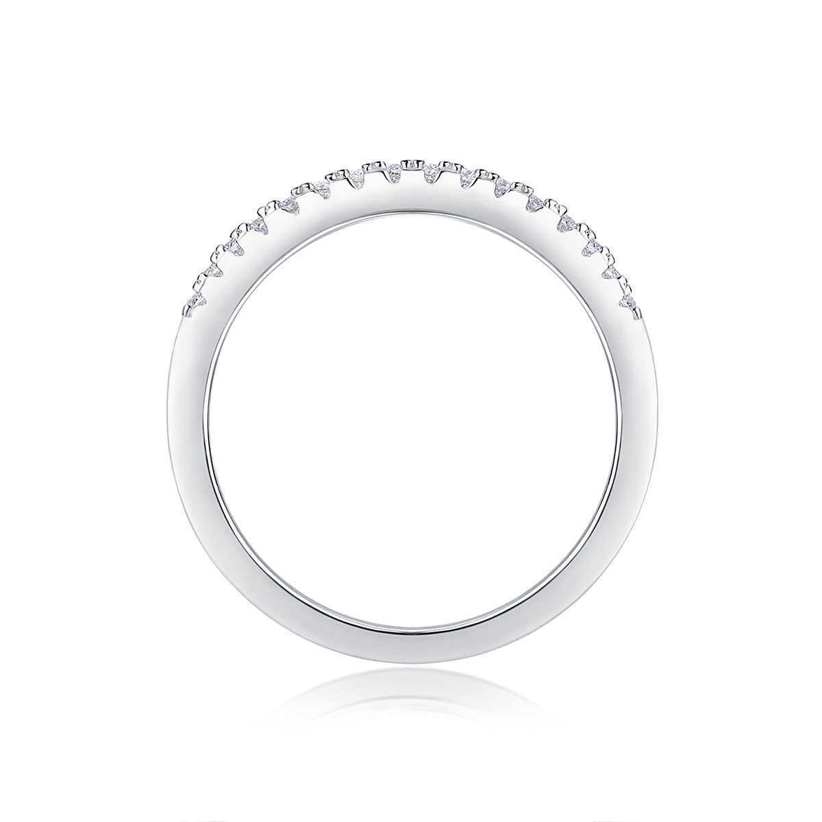 925 Sterling Silver Stackable Moissanite Ring – Light Luxury Style