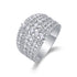 Luxury Micro-Paved Full Diamond 925 Sterling Silver Moissanite High-End Ring