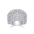 Luxury Micro-Paved Full Diamond 925 Sterling Silver Moissanite High-End Ring