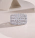 Luxury Micro-Paved Full Diamond 925 Sterling Silver Moissanite High-End Ring
