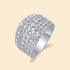 Luxury Micro-Paved Full Diamond 925 Sterling Silver Moissanite High-End Ring