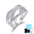 Luxury Micro-Paved Full Diamond 925 Sterling Silver Moissanite High-End Ring