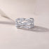 Luxury Micro-Paved Full Diamond 925 Sterling Silver Moissanite High-End Ring