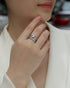 Luxury Micro-Paved Full Diamond 925 Sterling Silver Moissanite High-End Ring
