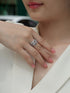 Luxury Micro-Paved Full Diamond 925 Sterling Silver Moissanite High-End Ring