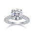 New S925 Silver Women's Light Luxury Premium 5-Carat Moissanite Ring