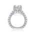 New S925 Silver Women's Light Luxury Premium 5-Carat Moissanite Ring