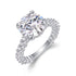 New S925 Silver Women's Light Luxury Premium 5-Carat Moissanite Ring
