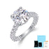 New S925 Silver Women's Light Luxury Premium 5-Carat Moissanite Ring