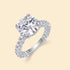 New S925 Silver Women's Light Luxury Premium 5-Carat Moissanite Ring