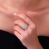 Stacked ring women's light luxury 925 sterling silver moissanite ring