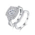 Stacked ring women's light luxury 925 sterling silver moissanite ring