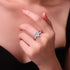 Stacked ring women's light luxury 925 sterling silver moissanite ring