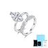 Stacked ring women's light luxury 925 sterling silver moissanite ring