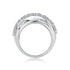 Luxury Micro-Paved Full Diamond 925 Sterling Silver Moissanite High-End Ring