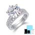 Stacked ring women's light luxury 925 sterling silver 5ct moissanite ring
