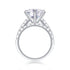 Stacked ring women's light luxury 925 sterling silver 5ct moissanite ring