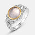 Vintage and Light Luxury Natural Rose Quartz Ring with S925 Sterling Silver Setting