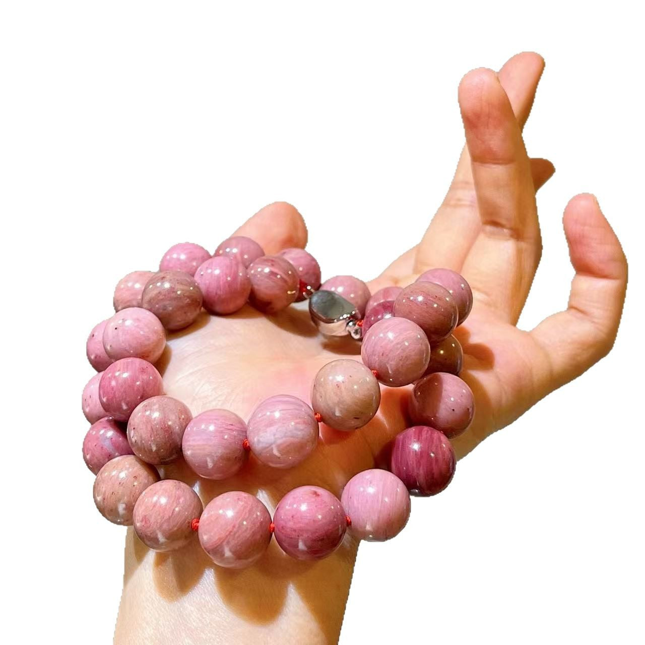 12mm premium 3A natural redwood pattern necklace collarbone chain