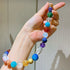 Natural White Crystal Moonlight Stone Tianhe Stone Sun Stone Tiger Eye Stone Yellow Purple Crystal Lapis Stone Necklace Sweater Chain