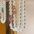 12mm natural white crystal necklace with large particles collarbone chain sweater chain