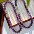 Vintage 12mm domineering large deep purple natural amethyst necklace collarbone sweater chain