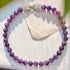 Vintage 12mm domineering large deep purple natural amethyst necklace collarbone sweater chain