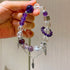 Natural Amethyst Purple Phantom Quartz White Quartz Fringe Bracelet