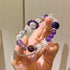 Natural Amethyst Purple Phantom Quartz White Quartz Fringe Bracelet