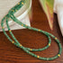 Natural Aventurine Flying Saucer Bead Long Necklace