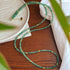 Natural Aventurine Flying Saucer Bead Long Necklace