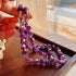 12mm Natural Uruguayan Amethyst Freeform Beads Individually Knotted Necklace