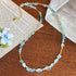 Natural Aquamarine Pavé Choker Necklace