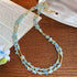 Natural Aquamarine Pavé Choker Necklace
