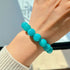 Madailan 12-13mm Natural Large-Grain Amazonite Beaded Bracelet