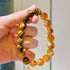 10mm Natural Honeyed Caramel Milky Tajin Golden Tiger's Eye Artfully Crafted Bracelet