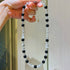 Vintage-Inspired Premium Natural Black Onyx & White Crystal Designer Collar Necklace