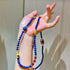 Vintage-Inspired Natural Lapis Lazuli & Carnelian Designer Lariat Necklace