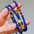 Vintage-Inspired Natural Lapis Lazuli & Carnelian Designer Lariat Necklace