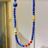 Vintage-Inspired Natural Lapis Lazuli & Carnelian Designer Lariat Necklace