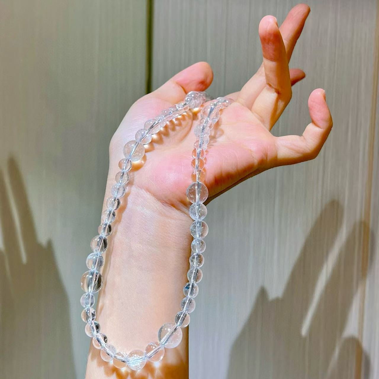 Vintage Premium Natural White Crystal Starry Sky Necklace