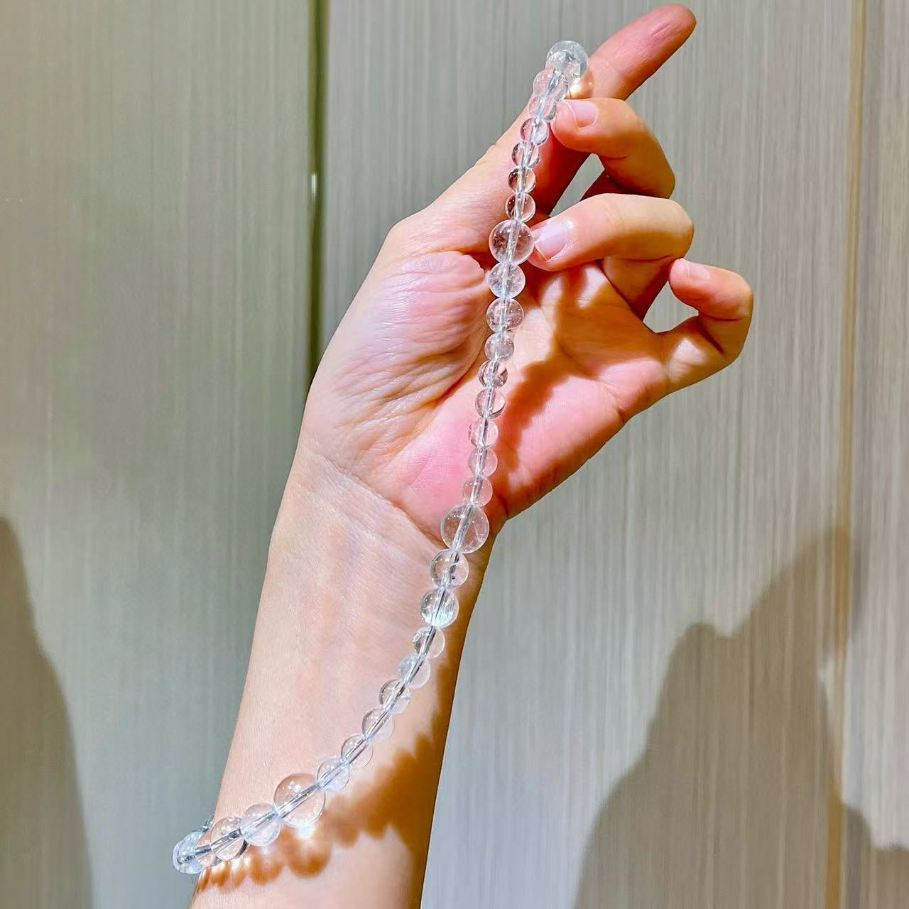 Vintage Premium Natural White Crystal Starry Sky Necklace