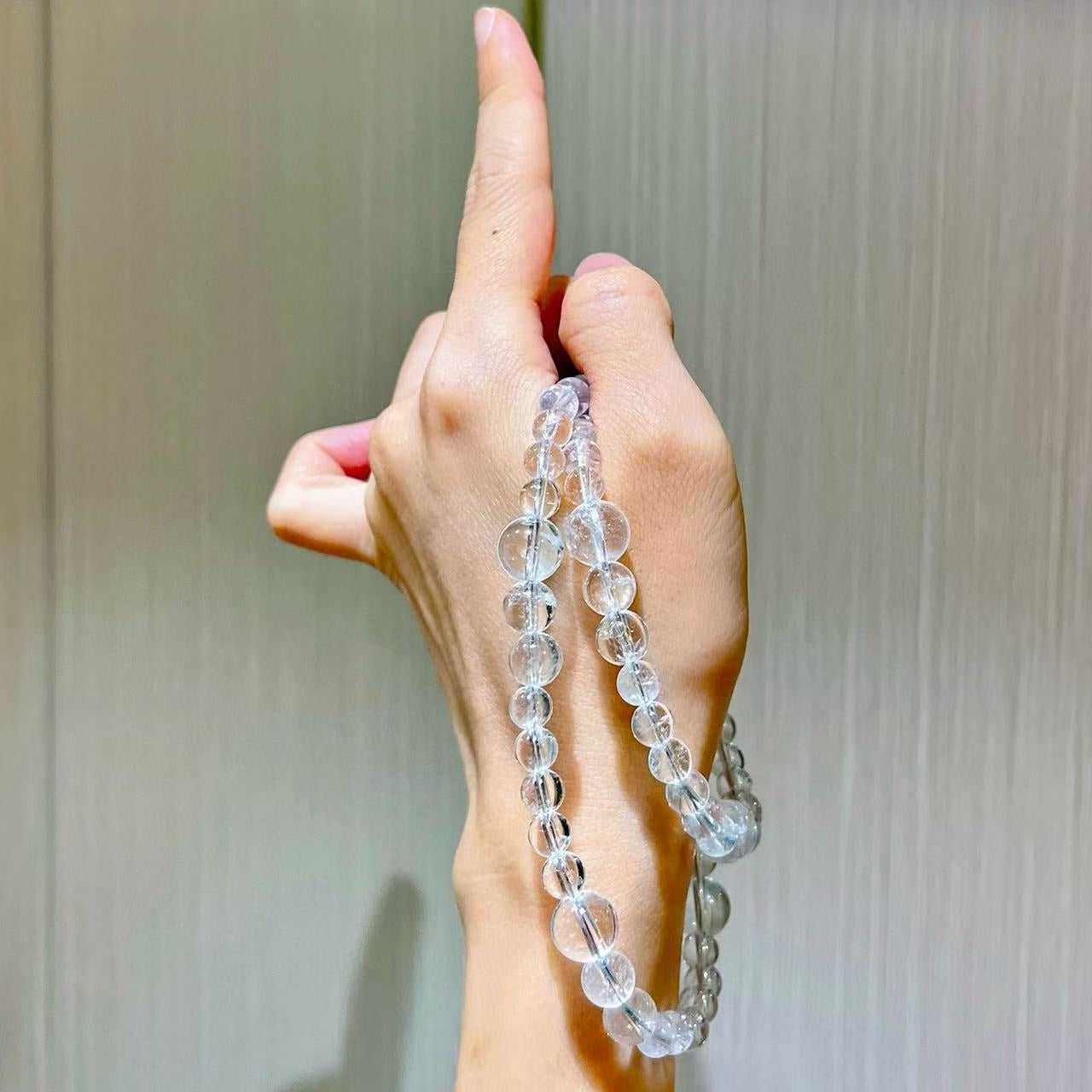 Vintage Premium Natural White Crystal Starry Sky Necklace