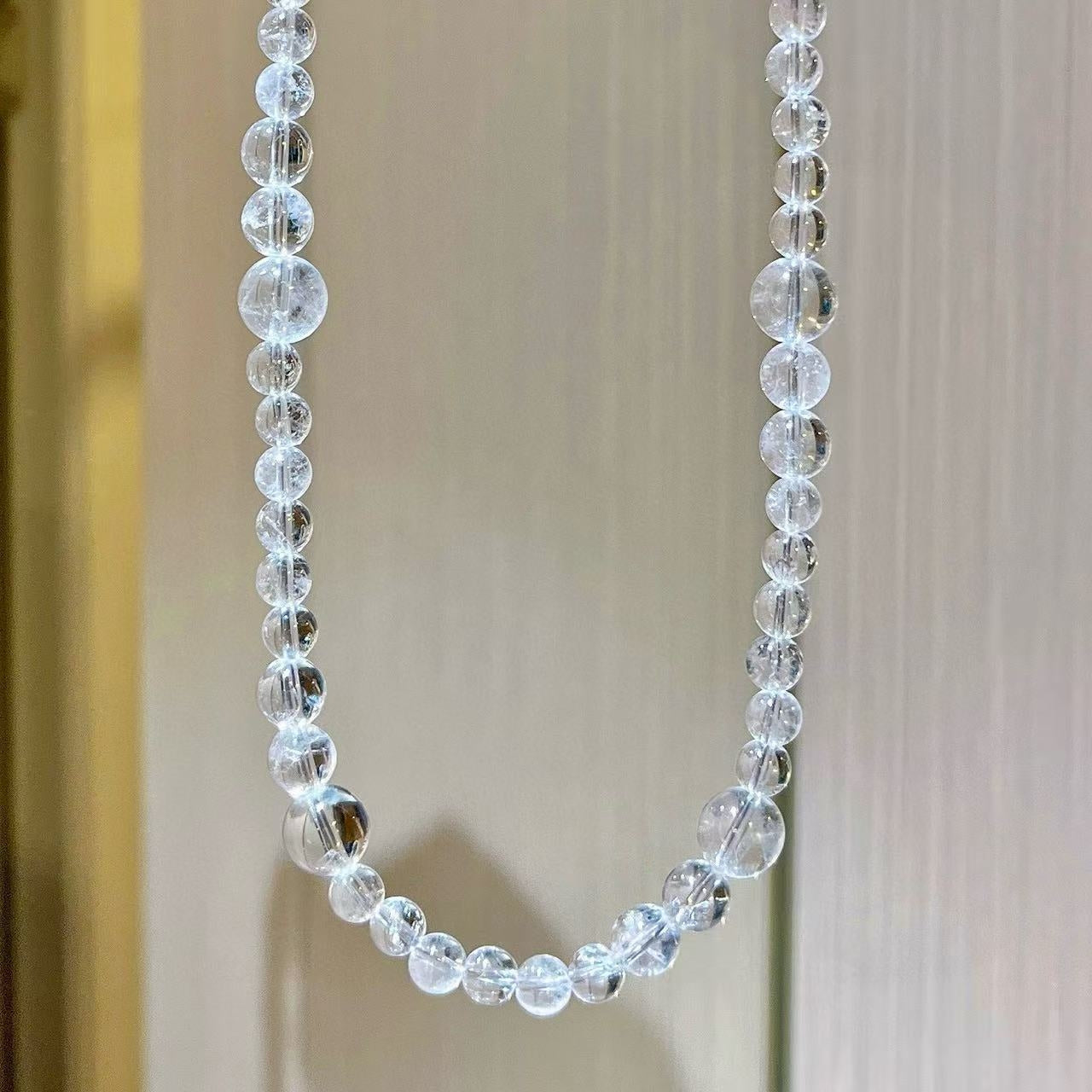 Vintage Premium Natural White Crystal Starry Sky Necklace