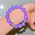 12mm Natural Violet Quartzite Gemstone Bead Bracelet