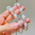 10mm Natural Freshwater Pearls and White Crystal Designer Collarbone Necklace