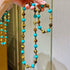 10mm Designer Turquoise-Colored Quartzite & Natural Tiger's Eye Jewelry Set
