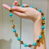10mm Designer Turquoise-Colored Quartzite & Natural Tiger's Eye Jewelry Set