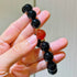 12mm Natural White Crystal & Black Onyx Designer Bracelet